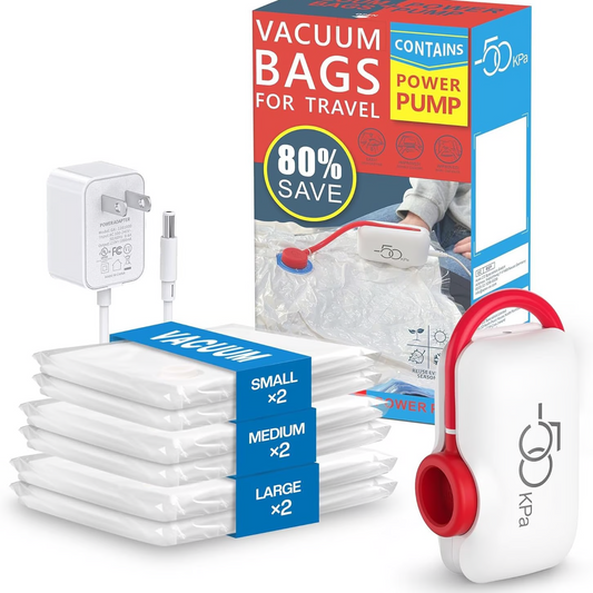 USB Electric Vacuum Compression Bags – Save Space, Travel Light!