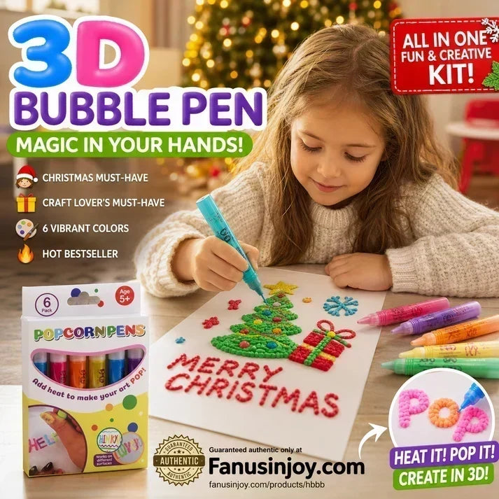 🎁🔮Magic Pen – Draw 3D with one stroke!🎄 DIY Bubble Popcorn Drawing Pens& Buy 3 Pay 2 🔥