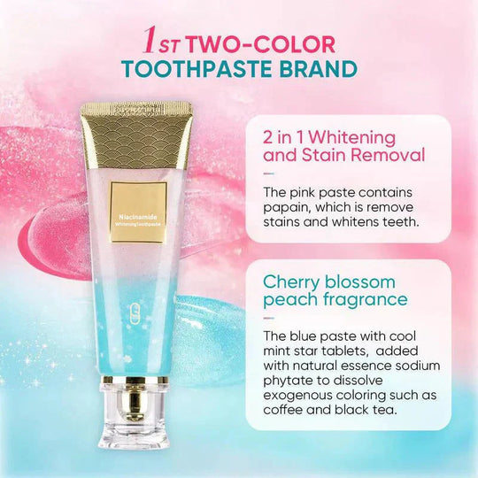 💖Niacinamide Whitening Toothpaste🦷Pearly White Teeth Revealed🦷Your Smile's New Secret Weapon!