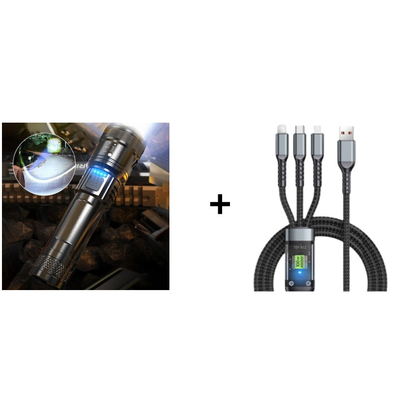 🔦 LED Strong Light Retractable Flashlight | Year-End Mega Sale 40% OFF | Zoomable Beam & Adjustable Length | Rechargeable for Outdoor & Emergency Use 🚀✨