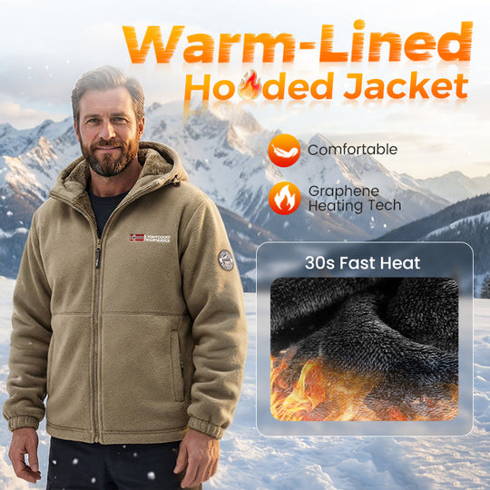🎁2026 New Arrivals💥Upgraded Unisex Hooded Casual Graphene Heated Insulated Jacket (with Internal Pockets)