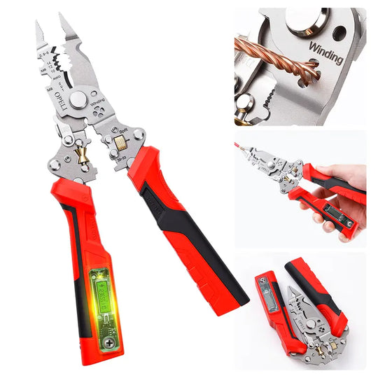 🔥2026 HOT SOLD! 🔥Wire Stripping Pliers – Multi-Function Cutting & Voltage Detection Tool For Safer Electrical Work