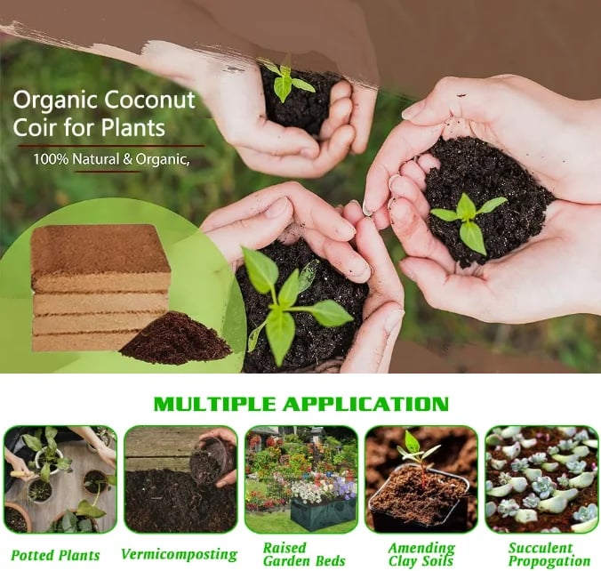 🌱 2026 Upgraded Formula | Pure Coco Coir Gardening Bricks | Boosts Germination ⚡【Flash 50% OFF】