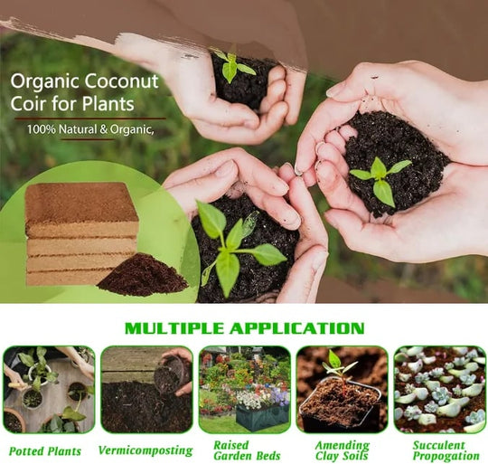 🌱 2026 Upgraded Formula | Pure Coco Coir Gardening Bricks | Boosts Germination ⚡【Flash 50% OFF】