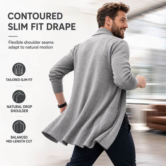 🎉This Week's Special Sales - 50% OFF✨Men's Knit Long Cardigan Jacket💝Best Gift For Him
