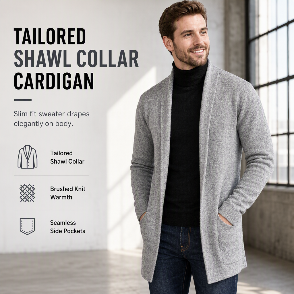 🎉This Week's Special Sales - 50% OFF✨Men's Knit Long Cardigan Jacket💝Best Gift For Him