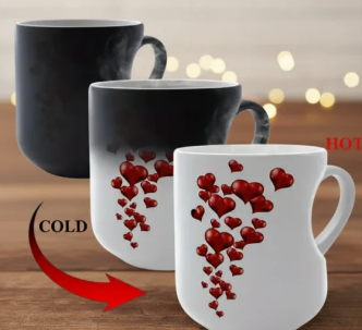 🎁Neuheiten 2026 – 30 % Rabatt💥Keramikbecher mit herzförmigem Henkel und Farbwechsel zum Valentinstag ☕