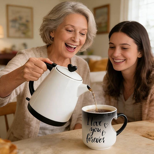 🎁Neuheiten 2026 – 30 % Rabatt💥Keramikbecher mit herzförmigem Henkel und Farbwechsel zum Valentinstag ☕