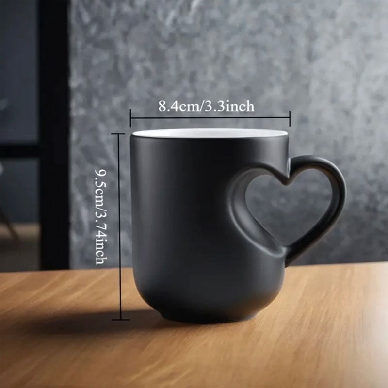 🎁Neuheiten 2026 – 30 % Rabatt💥Keramikbecher mit herzförmigem Henkel und Farbwechsel zum Valentinstag ☕