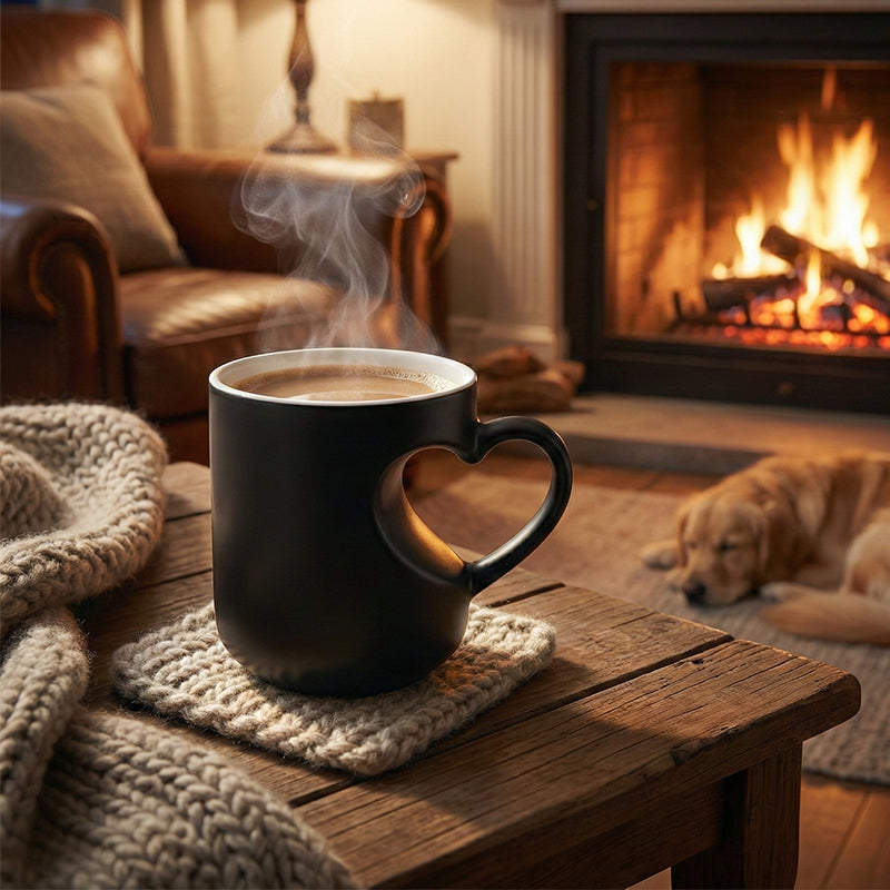 🎁Neuheiten 2026 – 30 % Rabatt💥Keramikbecher mit herzförmigem Henkel und Farbwechsel zum Valentinstag ☕