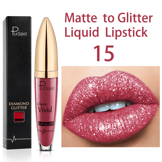 🔥Nieuwjaarsuitverkoop 49% KORTING - Diamond Lip Gloss Matte To Glitter Liquid Lipstick🎁Koop 3, betaal 2