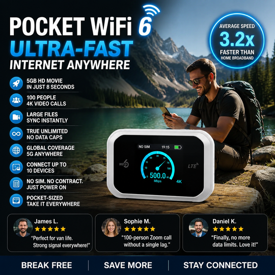 📶 LIMITED-TIME 50% OFF! ⚡Limited-Time Offer-Mobile hotspot with full Wi-Fi coverage✨SIM card not included