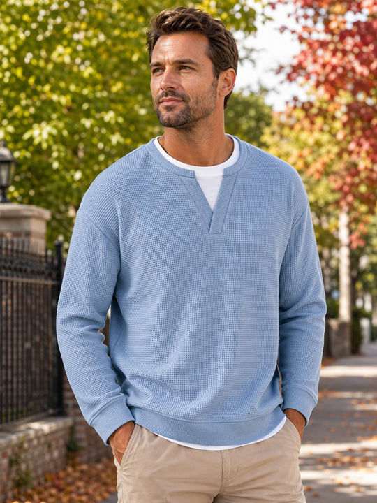 ⏳LAST DAY SALE 50% OFF!!🛍️✨Timeless Comfort | Layered Comfort Waffle Tee