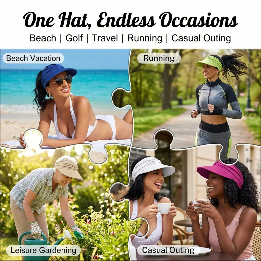 💕UPF 50+ Sun Visor Ponytail Hat