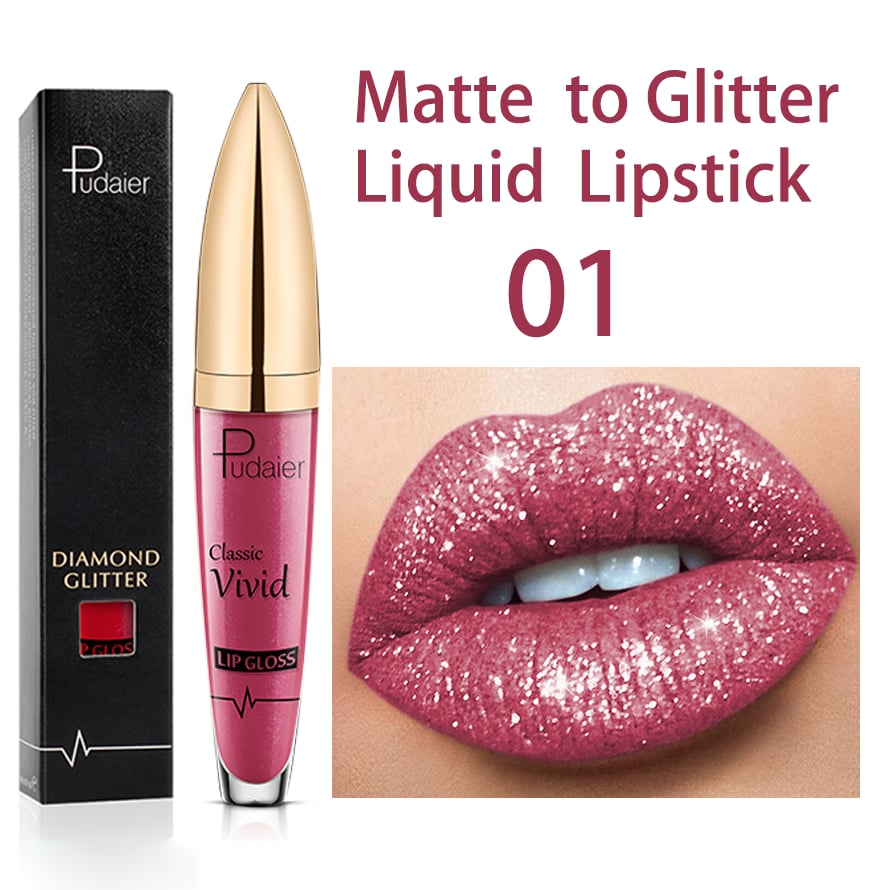 🔥Nieuwjaarsuitverkoop 49% KORTING - Diamond Lip Gloss Matte To Glitter Liquid Lipstick🎁Koop 3, betaal 2