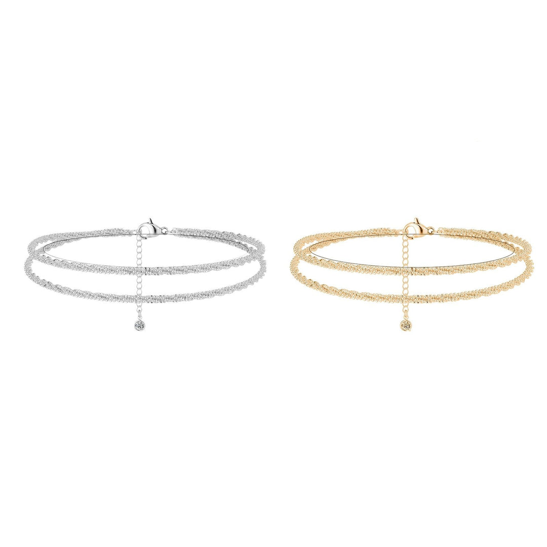 ⏰🔥LIMITED TIME: BUY 1 GET 1 FREE! 🥰 Dainty Layered Waterproof Anklet – Perfect Gift for Your Loved One 💖✨