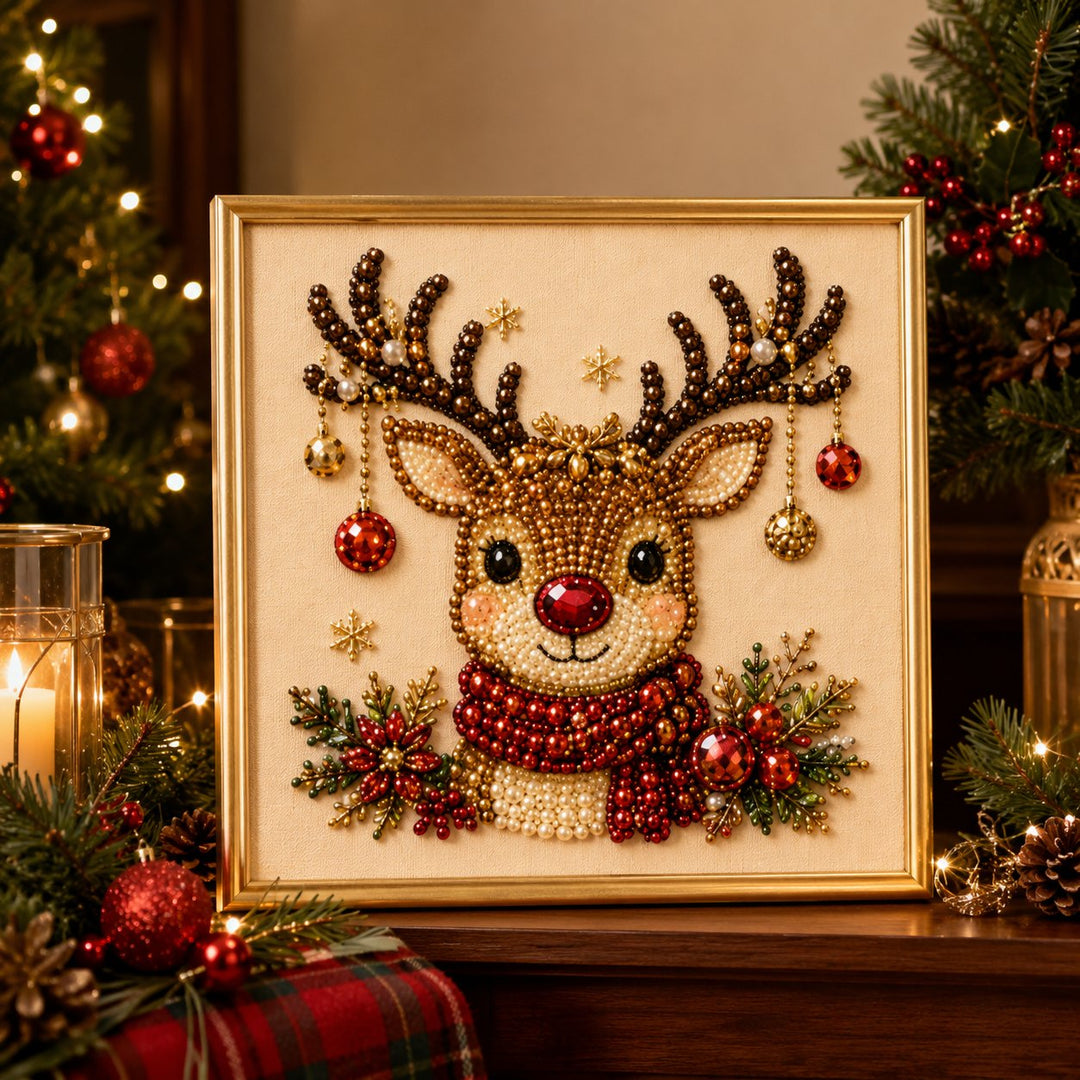 📢📢 50% OFF NOW !!🎄Christmas Pearl Diamond Art Hanging Ornament Kit | Resistant Non-Fading Pearl Beads DIY Handmade Holiday Hanging Decor 🎅💎