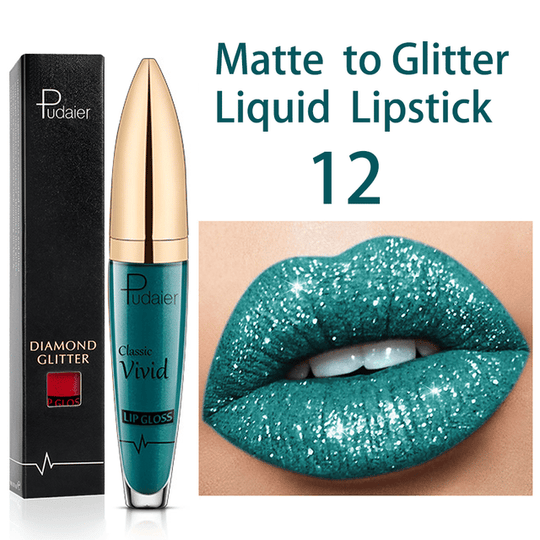 🔥Nieuwjaarsuitverkoop 49% KORTING - Diamond Lip Gloss Matte To Glitter Liquid Lipstick🎁Koop 3, betaal 2