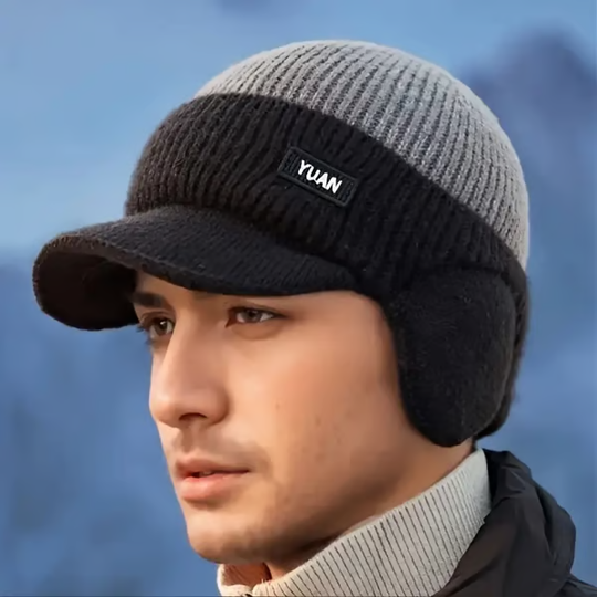 🎁 The Perfect Christmas Gift for Him: Winter Knitted Earflap Hat - Ultimate Cold Protection & Style🧢