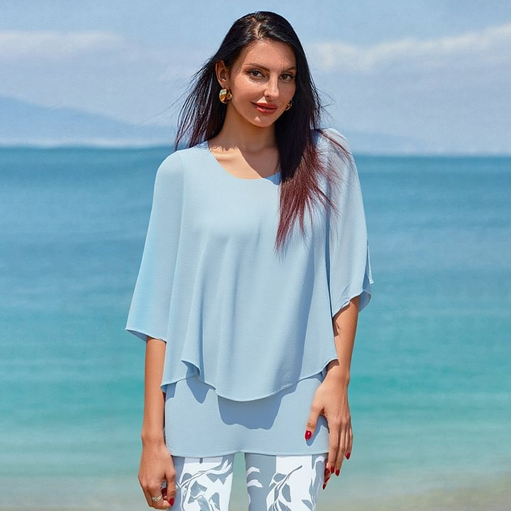 🔥Women’s Printed Pants and Crew Neck Top Set