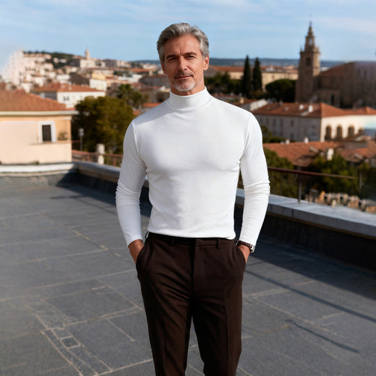 Camiseta slim fit de manga longa para home