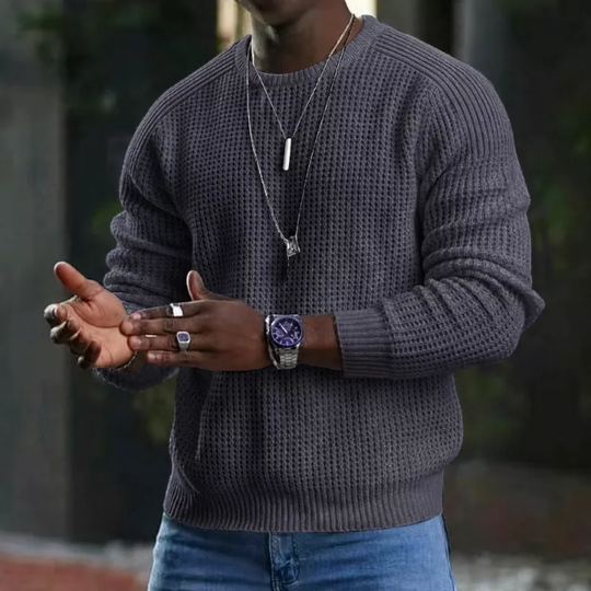 ✨The 2026 collection with 50% off 🎁JMIERR Men’s crew-neck jumpers – soft, relaxed jumpers, classic long-sleeved jumpers with ribbed hems