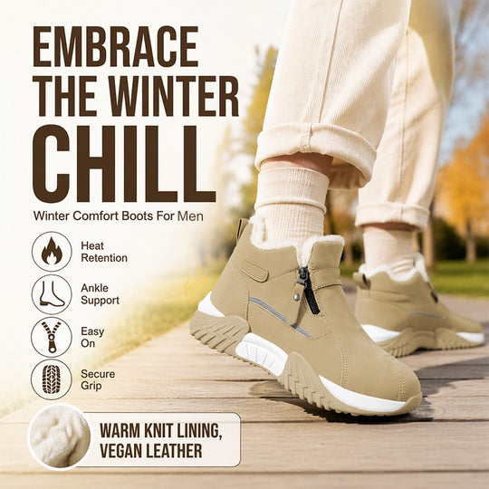 👟 Zip On & Go | Men's Warm PU Leather Casual Sneakers ⚡ Free Shipping