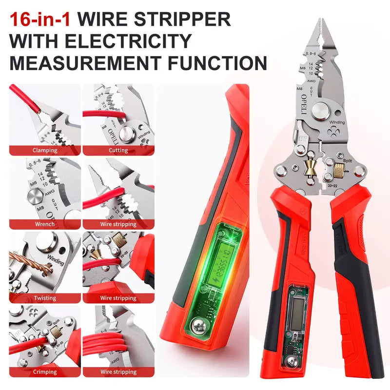 🎁Limited Time Special Savings 🔥Wire Stripping Pliers – Multi-Function Cutting & Voltage Detection Tool For Safer Electrical Work