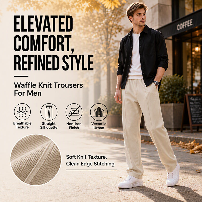 🏷️ Easy Fit, Everyday Style | Men's Drawstring Straight-Leg Pants