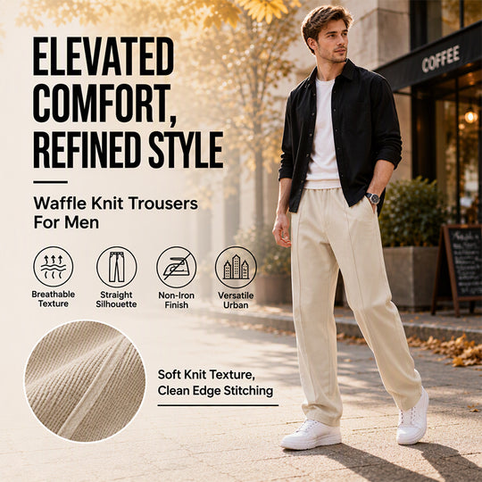 🏷️ Easy Fit, Everyday Style | Men's Drawstring Straight-Leg Pants