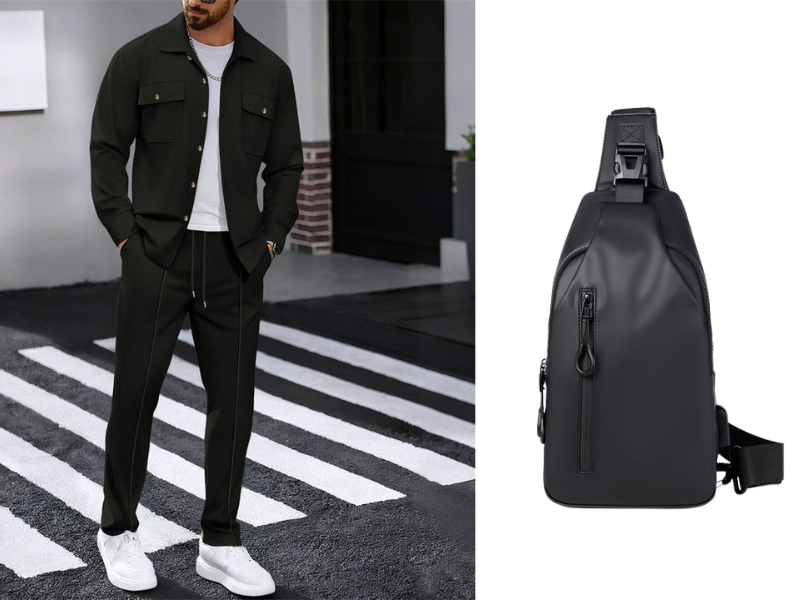 🔥 Men's Waffle Button-Up Jacket & Trousers Set – Breathable Waffle Knit, Relaxed Fit & Effortless Casual Style 👕👖