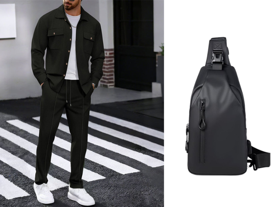 🔥 Men's Waffle Button-Up Jacket & Trousers Set – Breathable Waffle Knit, Relaxed Fit & Effortless Casual Style 👕👖
