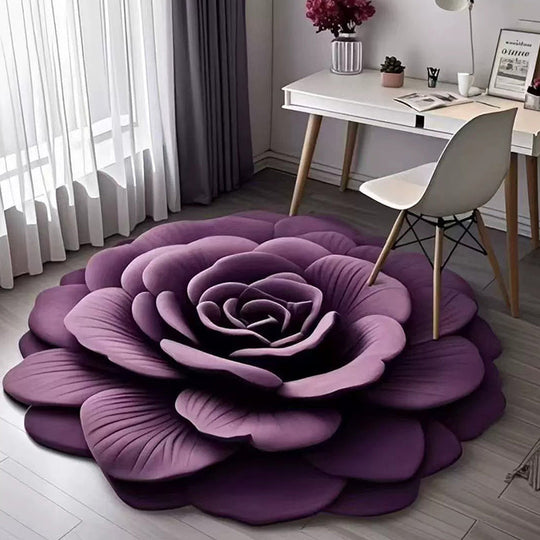 Floral Plush & Diatomaceous Earth Floor Mat