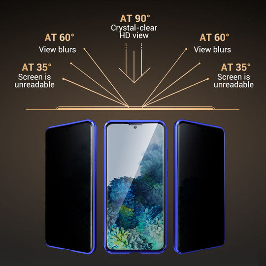 Anti-peeping Magnetic Tempered Glass Double-sided Phone Case For Samsung S25-21 Series