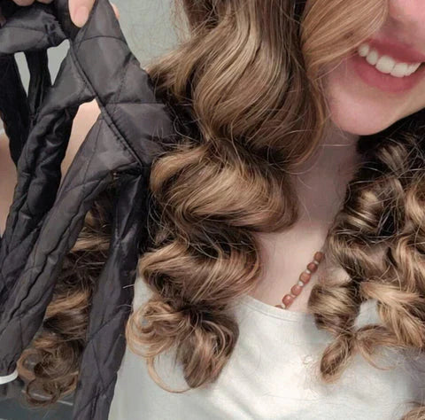 💥OFFERTA SPECIALE💥Fascia per capelli da indossare durante la notte, ferro arricciacapelli senza calore🧑‍🦱🥰