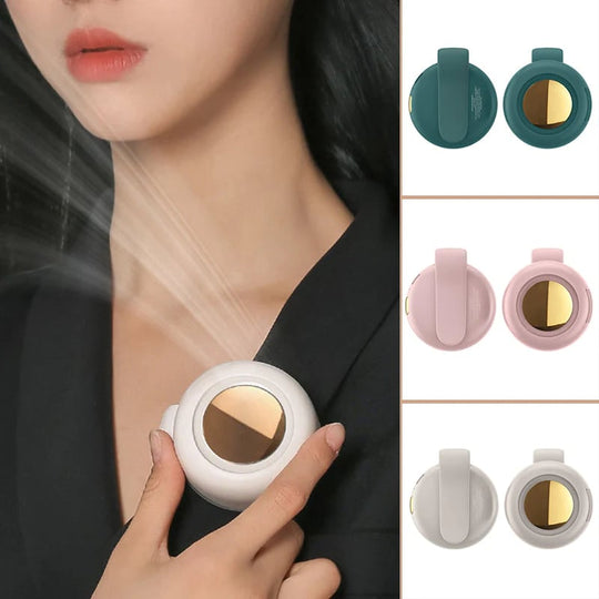 ⏳Summer Hot Sale: ONLY ￡12.99!!💞50K+ SOLD!💨2-in-1 Wearable Fan – Instantly Cools You by Up to 10°C | 24H Quiet Hands-Free Airflow🌀🌿