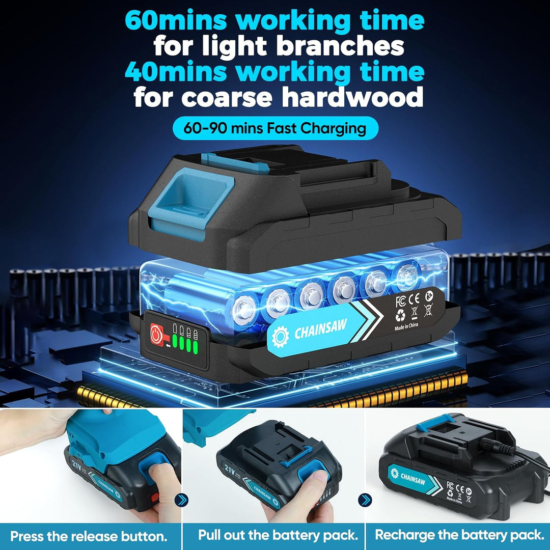 🎁2026 New Arrivals 50% OFF💥6-inch Cordless Mini Chainsaw with 2 Batteries🌲