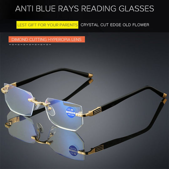 Sapphire High Hardness Anti-Blue Progressive Far And Near Dual-Use Reading Glasses