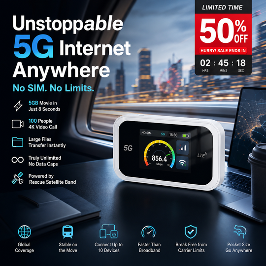 📶 LIMITED-TIME 50% OFF! ⚡Limited-Time Offer-Mobile hotspot with full Wi-Fi coverage✨SIM card not included