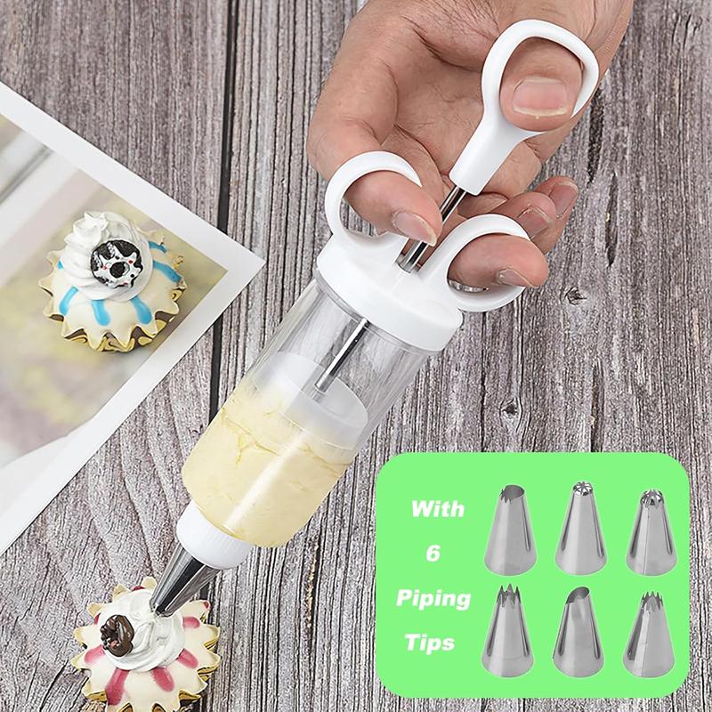 ⏳🔥LIMITED-TIME 50% OFF! ⏰Stainless Steel Cake Decorating Gun Kit – Complete Frosting Piping Set with 18 Tips & Nozzles – Decorate Inside & Out ✨