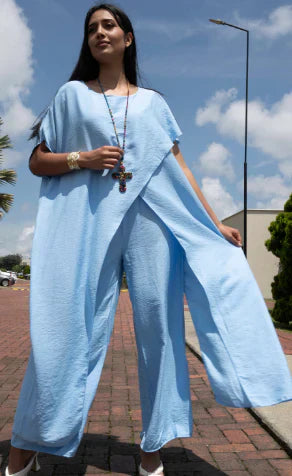 💜 LAST DAY PROMOTION - 50%OFF 💜Solid Color Off-Shoulder Top & Pants Set