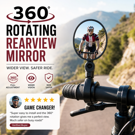 ⏳Limited-time 50% off⏰360 Degree Rotating Rearview Mirror🚴‍♂️🔎