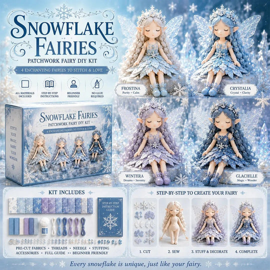 🔥 LIMITED-TIME 50% OFF！🧵 Patchwork and creative collage kit – get inspired by the magical world of fairies and create your own pieces using fabrics, colors, and plenty of imagination! ✨🌸