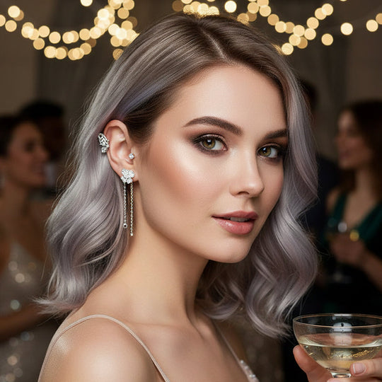 💕Valentine's Day Special – 50% discount💕Simple ear clips with butterfly and flower motifs & tassels – elegant & comfortable, no piercing required 🌸🦋