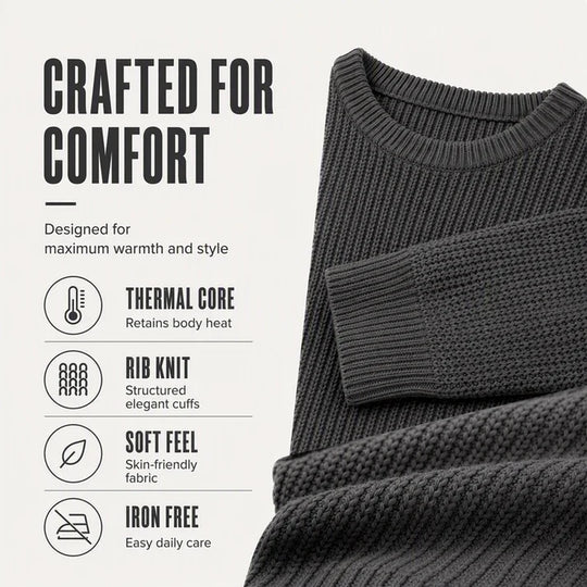 ✨The 2026 collection with 50% off 🎁JMIERR Men’s crew-neck jumpers – soft, relaxed jumpers, classic long-sleeved jumpers with ribbed hems