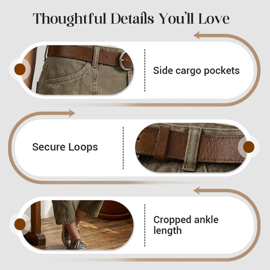 ⏳Limited-time 50% off⏰Women's Relaxed Casual Cargo Capris👖