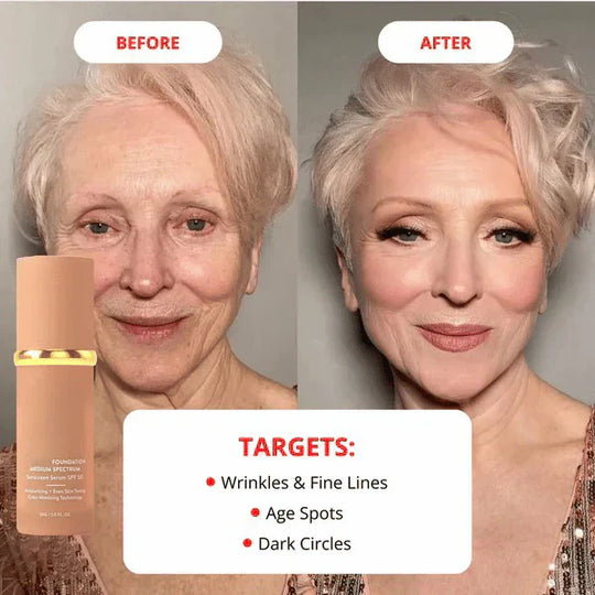 🔥50K+ SOLD! 🎁4-in-1 Perfecting Foundation – High Coverage, SPF & All-Day Hydration 🤍✨