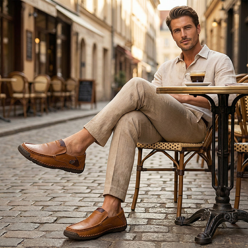 💎 60% OFF! 💎 Classic Men’s Slip-On Leather Shoes – Premium Calfskin, All-Day Comfort & Effortless Style