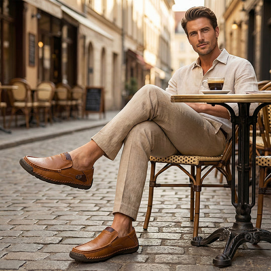 💎 60% OFF! 💎 Classic Men’s Slip-On Leather Shoes – Premium Calfskin, All-Day Comfort & Effortless Style