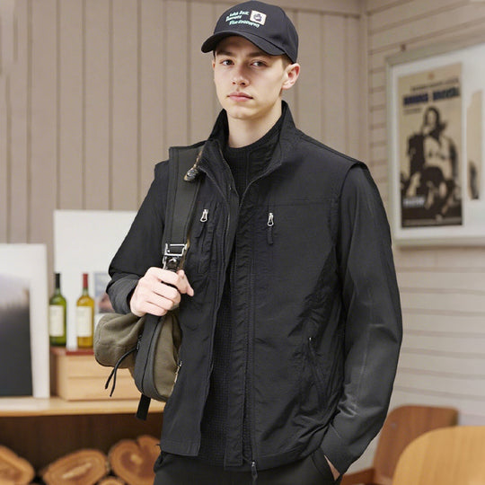 ⏰Limited Time Sale 49% OFF🔥🧥Men's Oversized Sleeveless Vest Jacket With Pockets